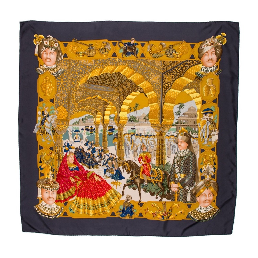 Hermes Splendeurs Des Maharajas Silk Scarf RARE